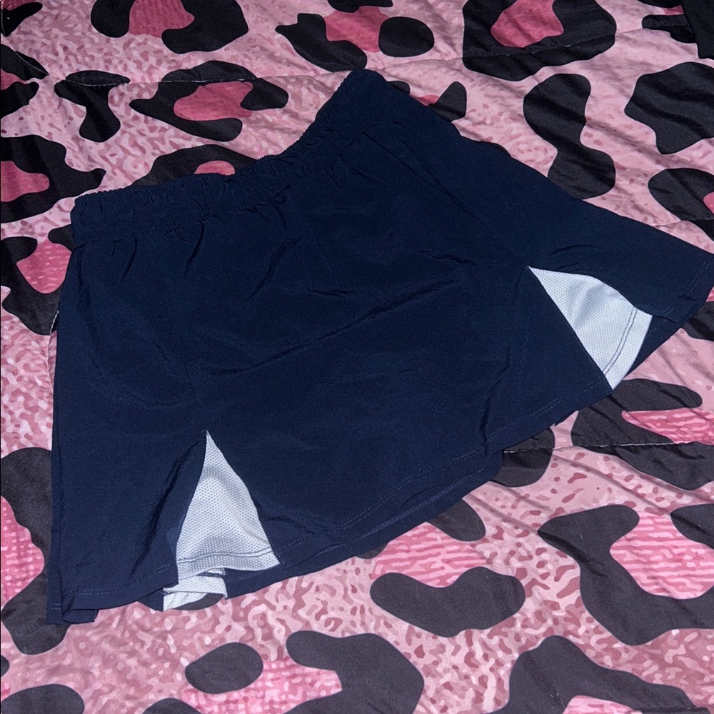 Cheerleader peek a boo color block ladies  pleated athletic skort